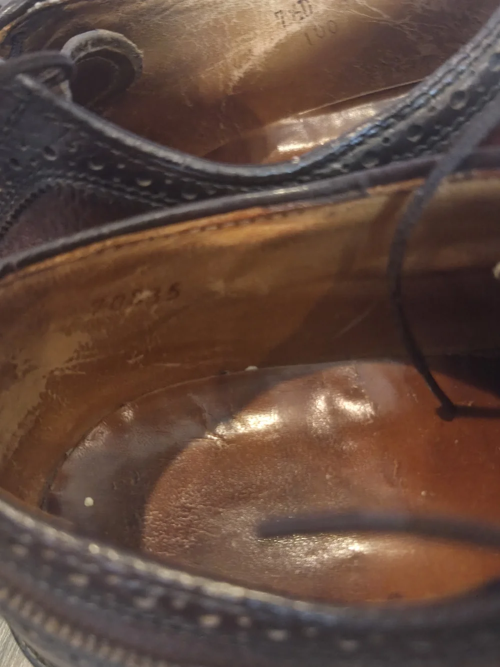 Vintage Florsheim Imperial Kenmoor Brown Pebble Grain Shortwing 7.5 D